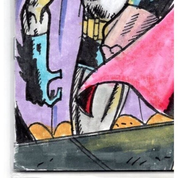 ONE-OF-A-KIND HAND-DRAWN, INKED AND COLORED SKETCHCOVER COMIC by Dan Nokes - B/S - Picture 6 of 7